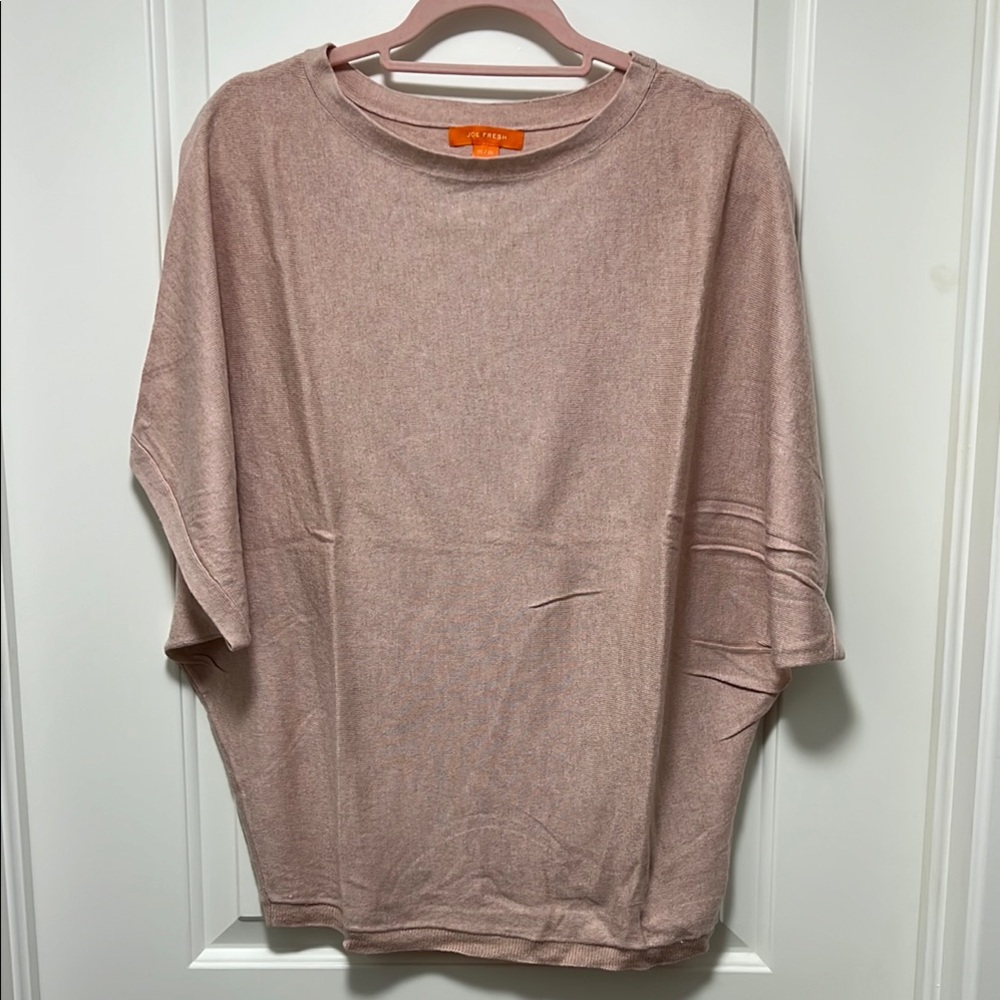 Joe Fresh Pink Crew Neck Sweater